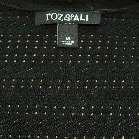 Roz& Ali From Dressbarn cardigan Color Black Size Small for Women - Picture 5 of 8